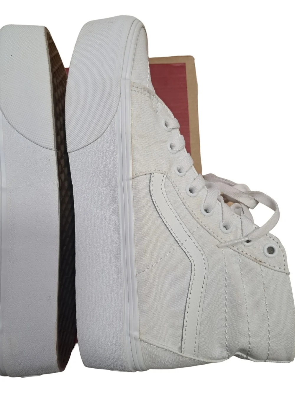 Vans Sk8-Hi Tapered Stackform White High Top Sneakers Size 9 Women’s ( 25.5 cm )